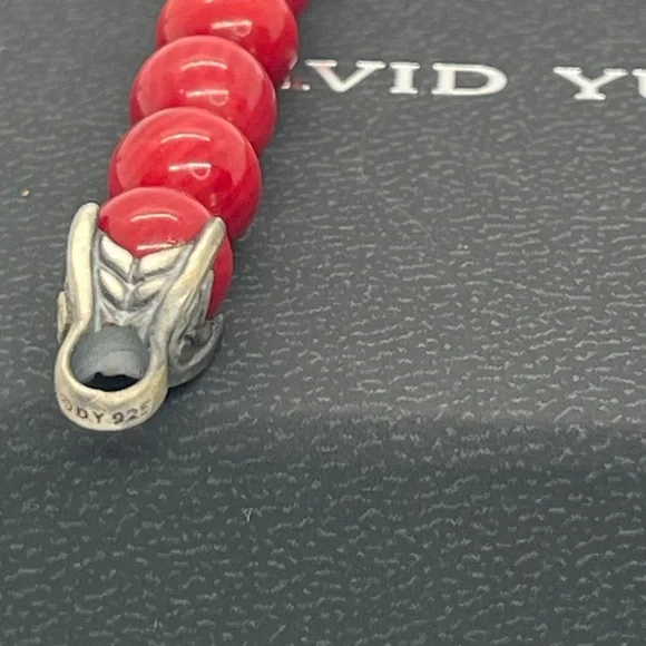 David Yurman Red Spiritual Beads Bracelet, 8mm - Picture 7 of 8